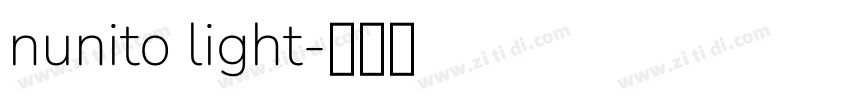 nunito light字体转换
